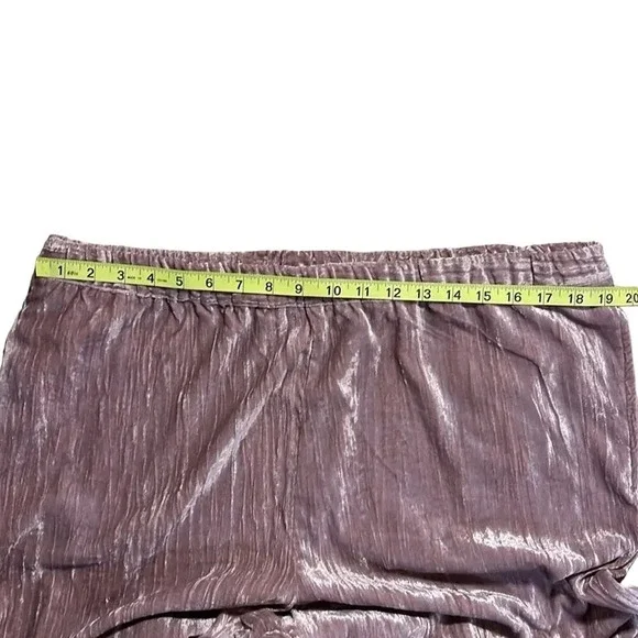 Marc New York Mauve Crushed Velvet Wide Leg Pants Women's Size Extra Large - Picture 5 of 7